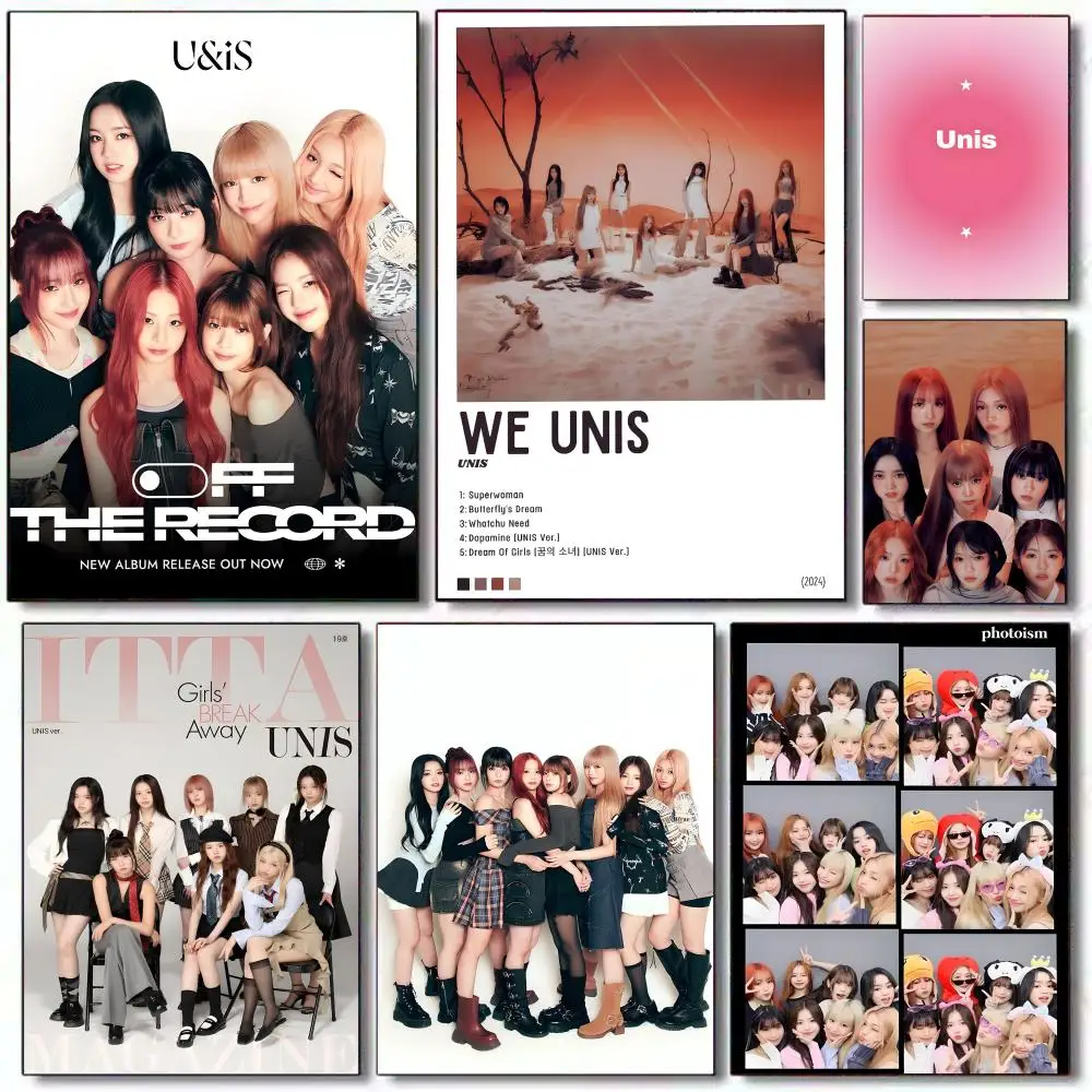 U-unis Band Poster Sticky Painting With Prints Home Bedroom Living Room Decoration Gift