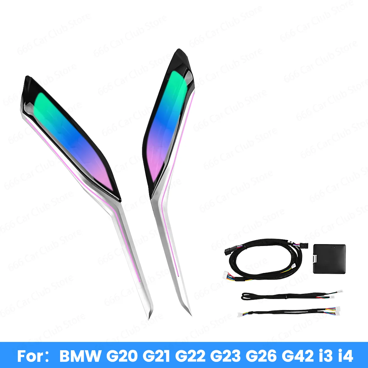 

LED Crystal Saddle Light for BMW 3 4 Series G20 G22 M3 M4 - Center Console Lighting Upgrade Original car 11 Color Ambient Light