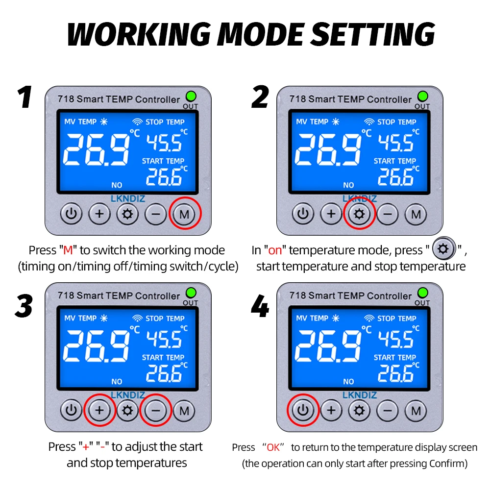 Imagem -05 - Controlador Inteligente de Temperatura Wifi Controle de Termostato Constante Interruptor de Cronometragem Controle de Ciclo Opção de Cabeça de Sensor Múltiplo