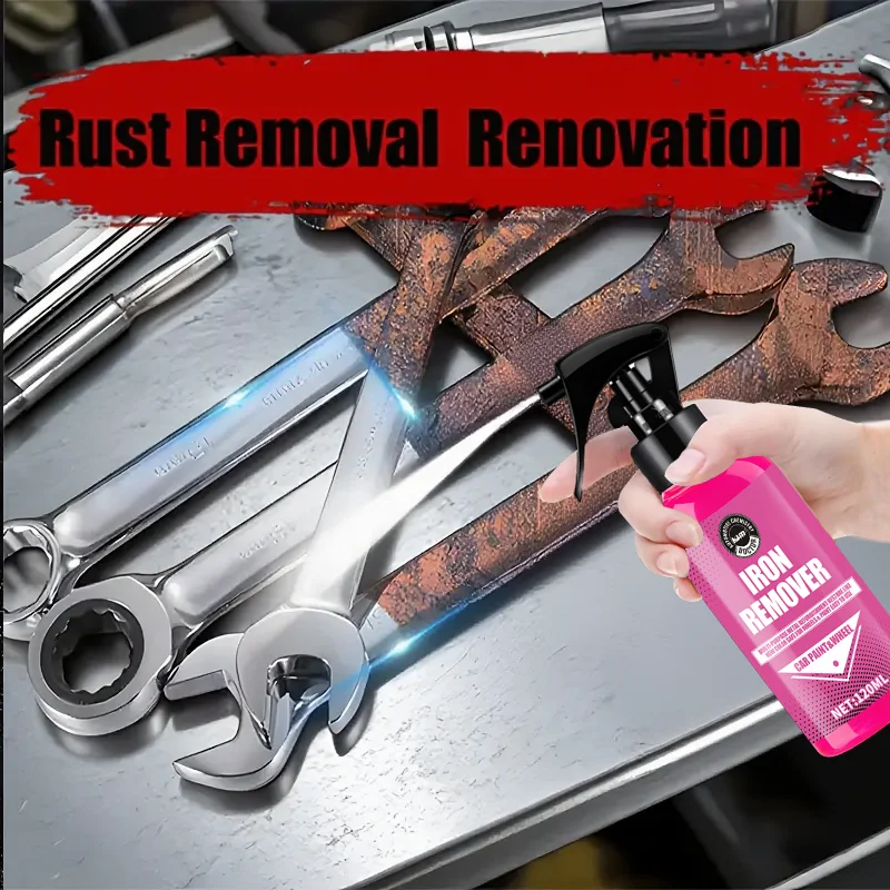 KJM 120ML Powerful Rust Removal Spray Fast-Acting Iron Remover for Car Tools Home Appliances - Efficient Renovation Solution