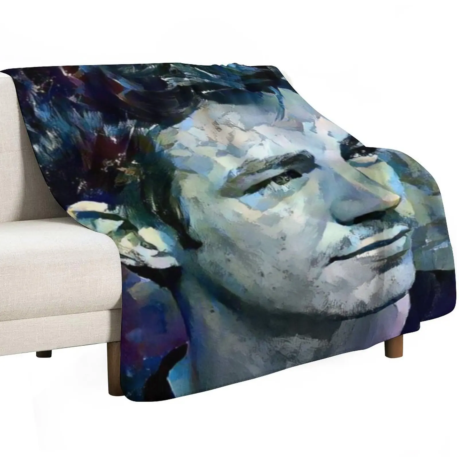 Grant Gustin Portrait Painting Throw Blanket Moving Heavy Quilt Multi-Purpose Luxury St Thermals For Travel Blankets