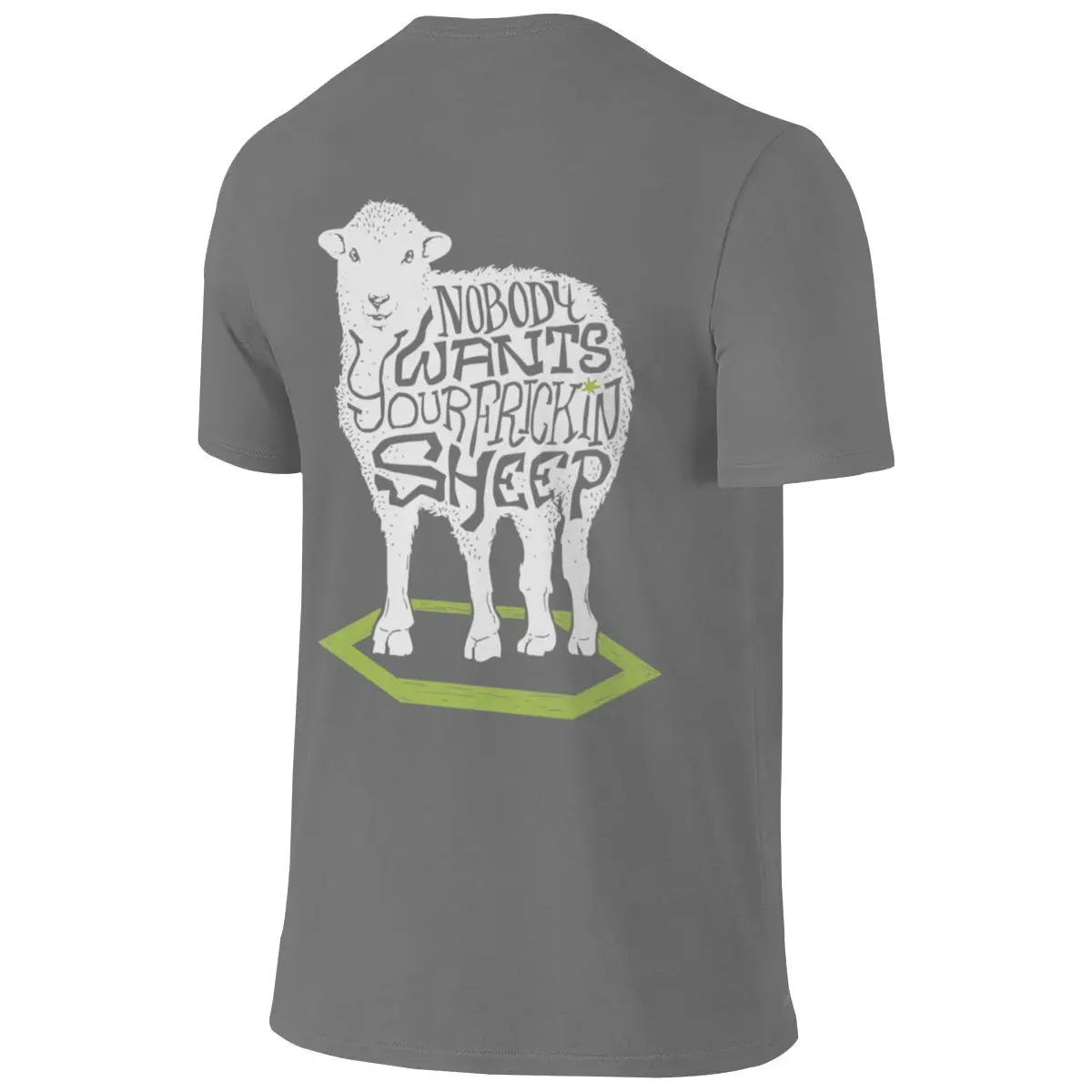 Nobody Wants Your Sheep (dark) Simple Reversible T-shirt Japanese Style City Boy Small Patterns Short Sleeve