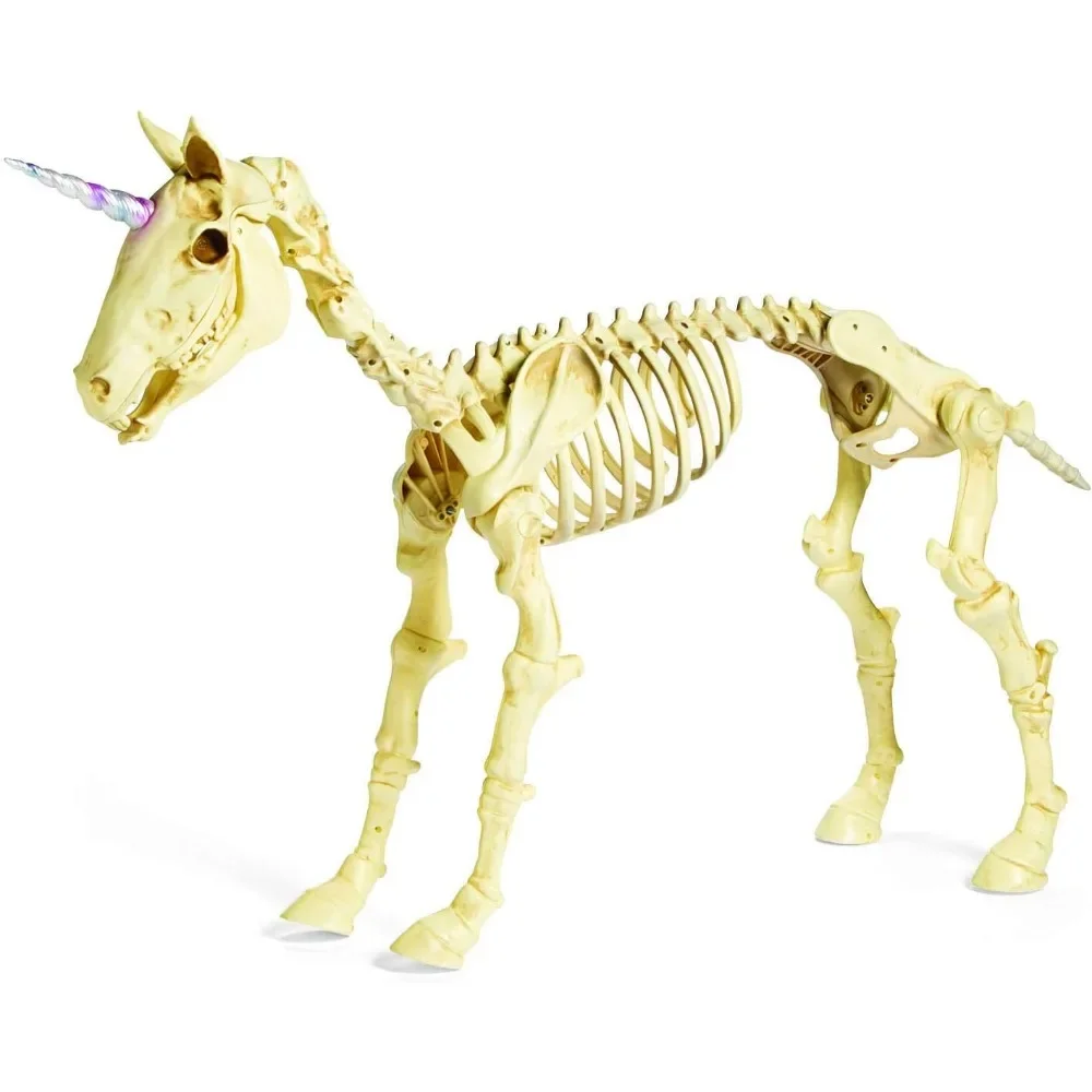 Scheletro di unicorno decorazioni di Halloween-scheletro gigante di unicorno realistico per un'incantevole esposizione di Halloween-porta il