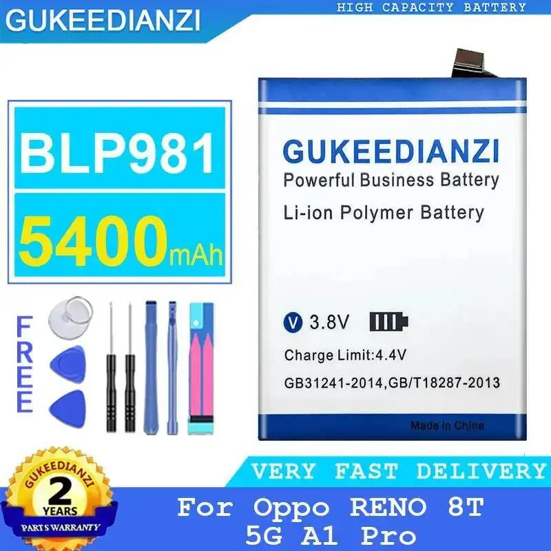 

Premium Replacement BLP981 5400Mah For Oppo Reno 8T 5G A1 Pro Mobile Phone Battery