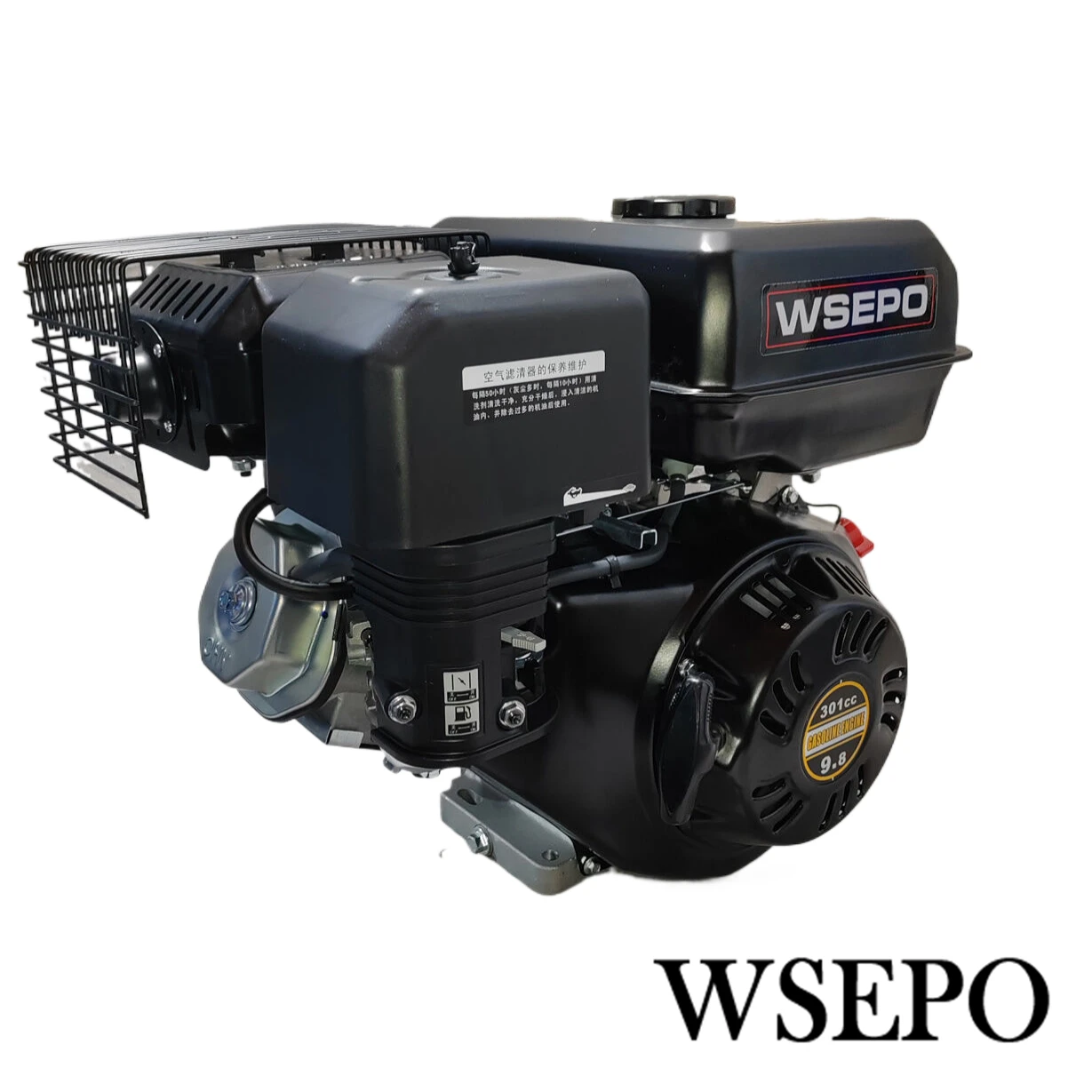 WSE300  8HP 301CC Air Cool 4 Stroke Horizontal Shaft Gasoline Engine Used For  Water Pump Generator Compressor Tiller Blower Etc