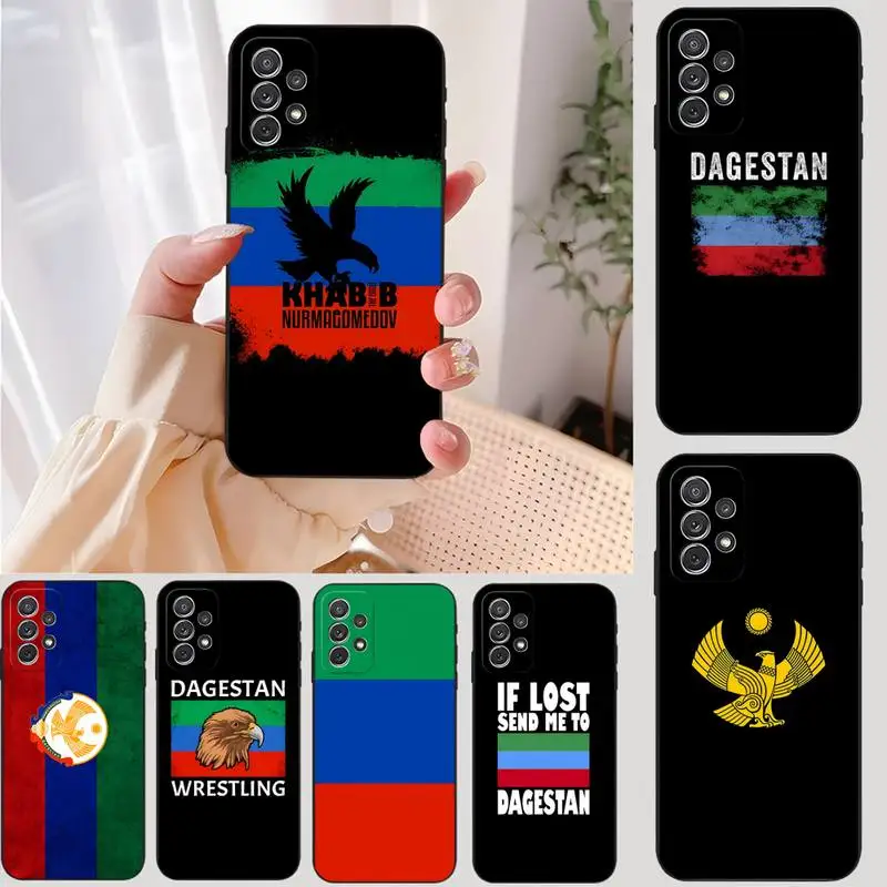 Dagestan Flag Phone Case For Samsung A01 A12 A11 A02 A22 A21 A20 A10 S A5 A6 A7 2018 Black Soft Silicone Coque