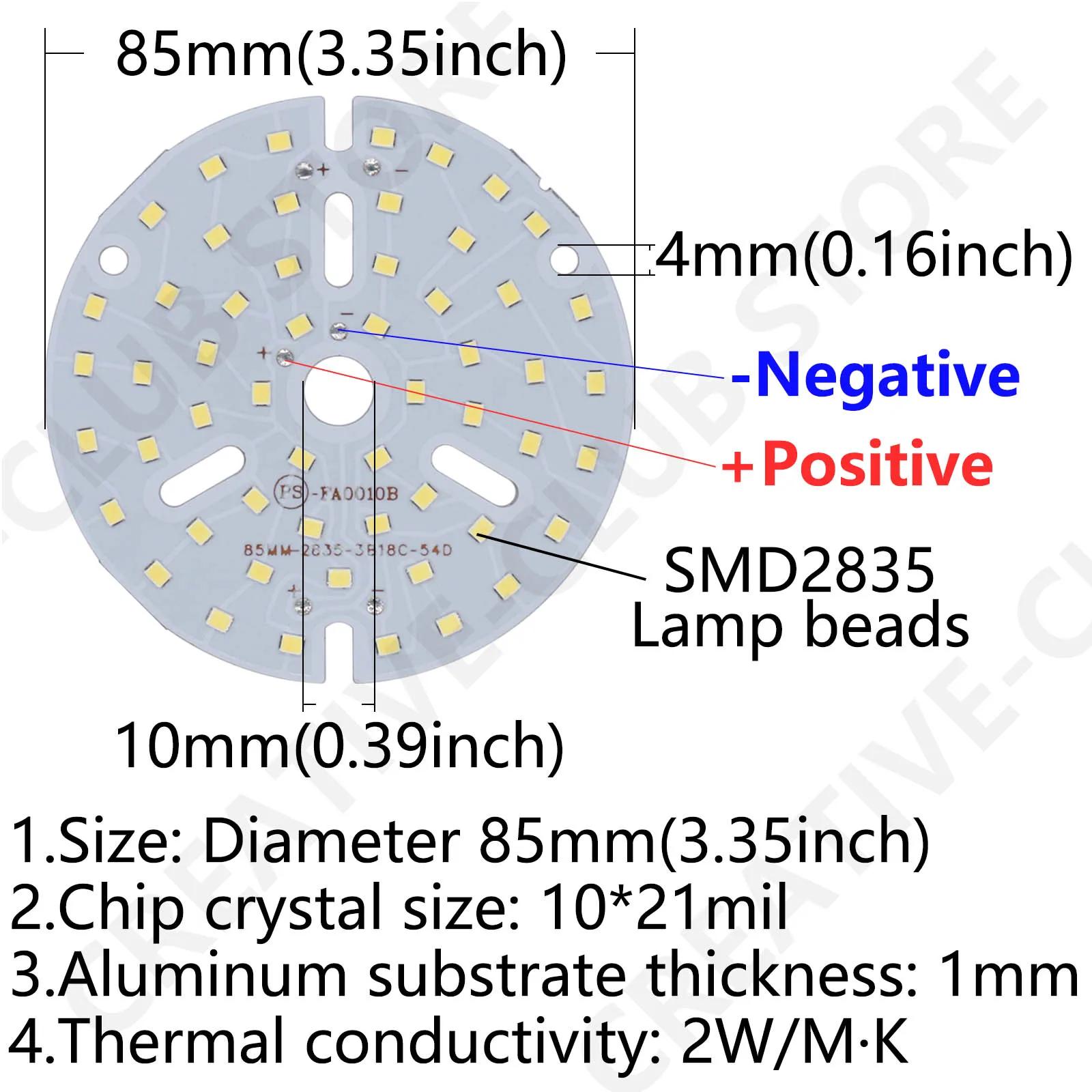 18W LED SMD 2835 Chip PCB DC54-55V 250-300mA 85mm 96mm 108mm 117mm 125mm LED COB Beads LED Floodlight Outdoor Lighting Spotlight