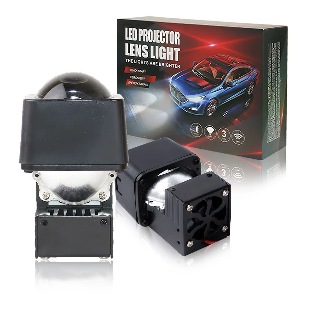 1.5 Inch Bi Led Laser Headlight Projector Lens Matrix LED Lens 6000K 16000LM Auxiliary Headlight Fog Light For Car Motorcycle