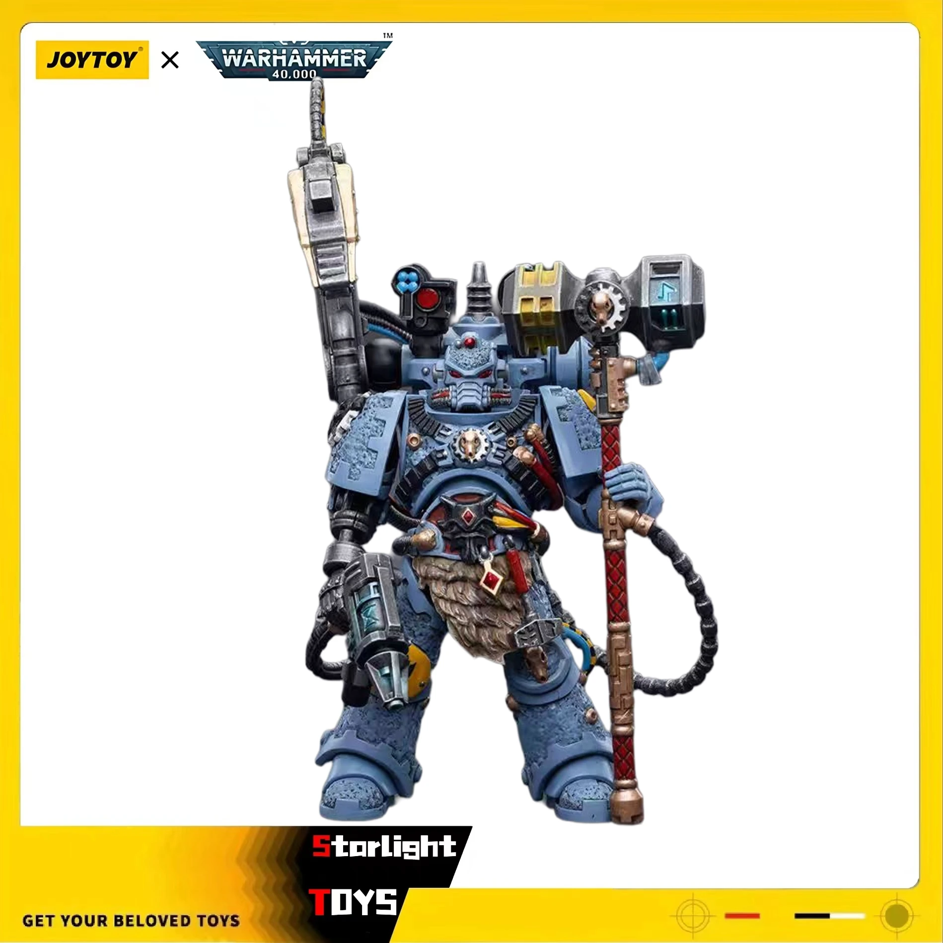 

JOYTOY 1/18 Action Figure Warhammer 40K Space Wolves Iron Priest Jorin Fellhammer Model Toy Gifts