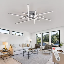 Modern led ceiling lights living room,dimmable Modern led ceiling chandelier,chrome living bedroom Ceiling lamps,w/remote contro