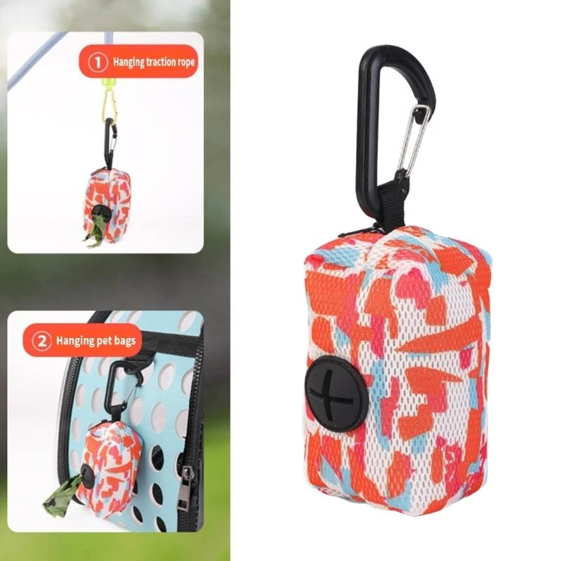 Portable Dog Poops Bags Leak Proof Pet Waste Bags Fashion Pet Poops Bags for Travel and Daily Dog Walking Needs KXRE