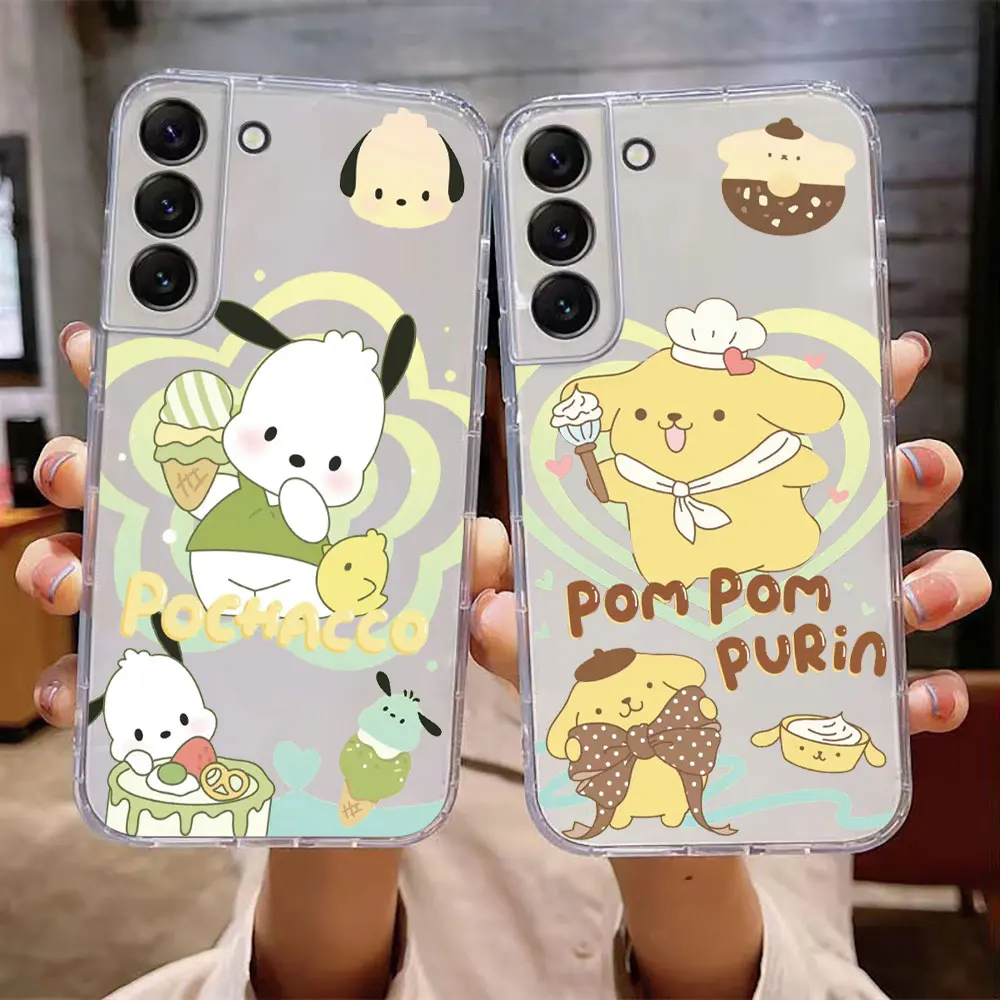 

Baby Pochacco Pom Pom Purin Case For Samsung Galaxy S24 S23 S22 S21 S20 FE Note 20 10 Ultra 5G S10 Plus Lite Case Cover