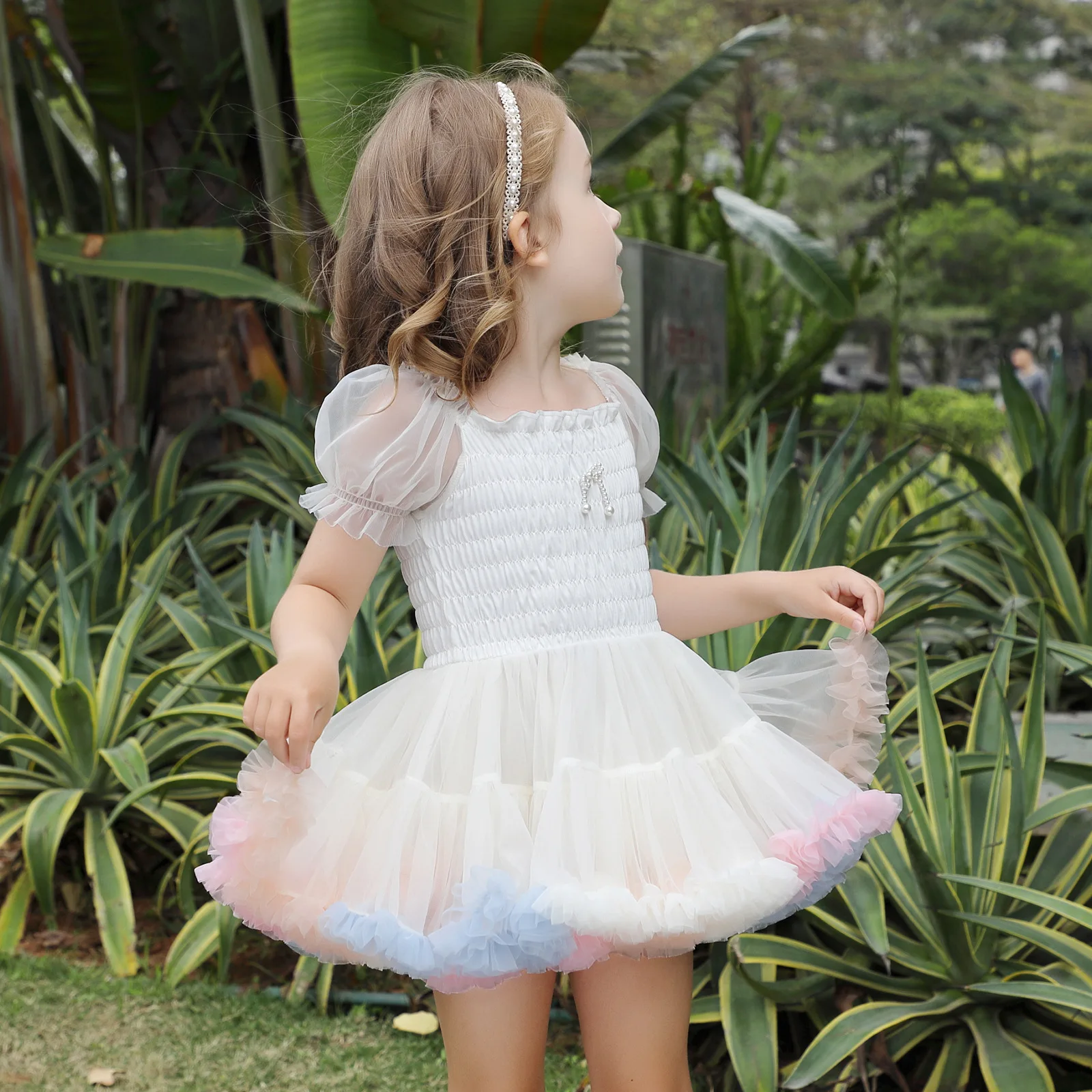 

2025 Summer casual dresses for puffy dresses for girls, tutu dresses for little kids, and versatile princess dresses for girls