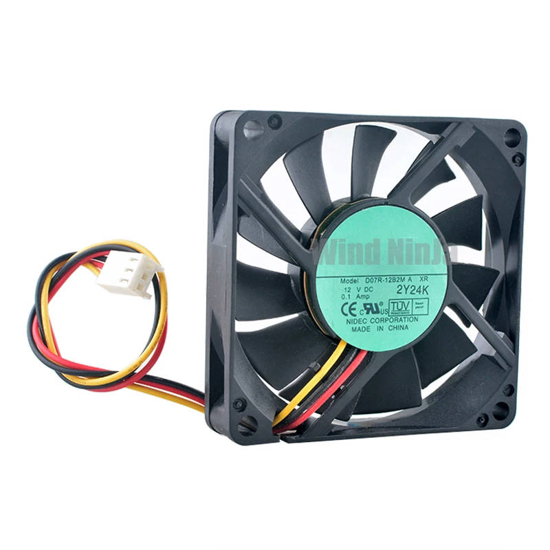 

D07R-12B2M 7cm 70mm fan 70x70x15mm DC12V 0.10A 3pin Dual ball bearing cooling fan for chassis CPU cooler