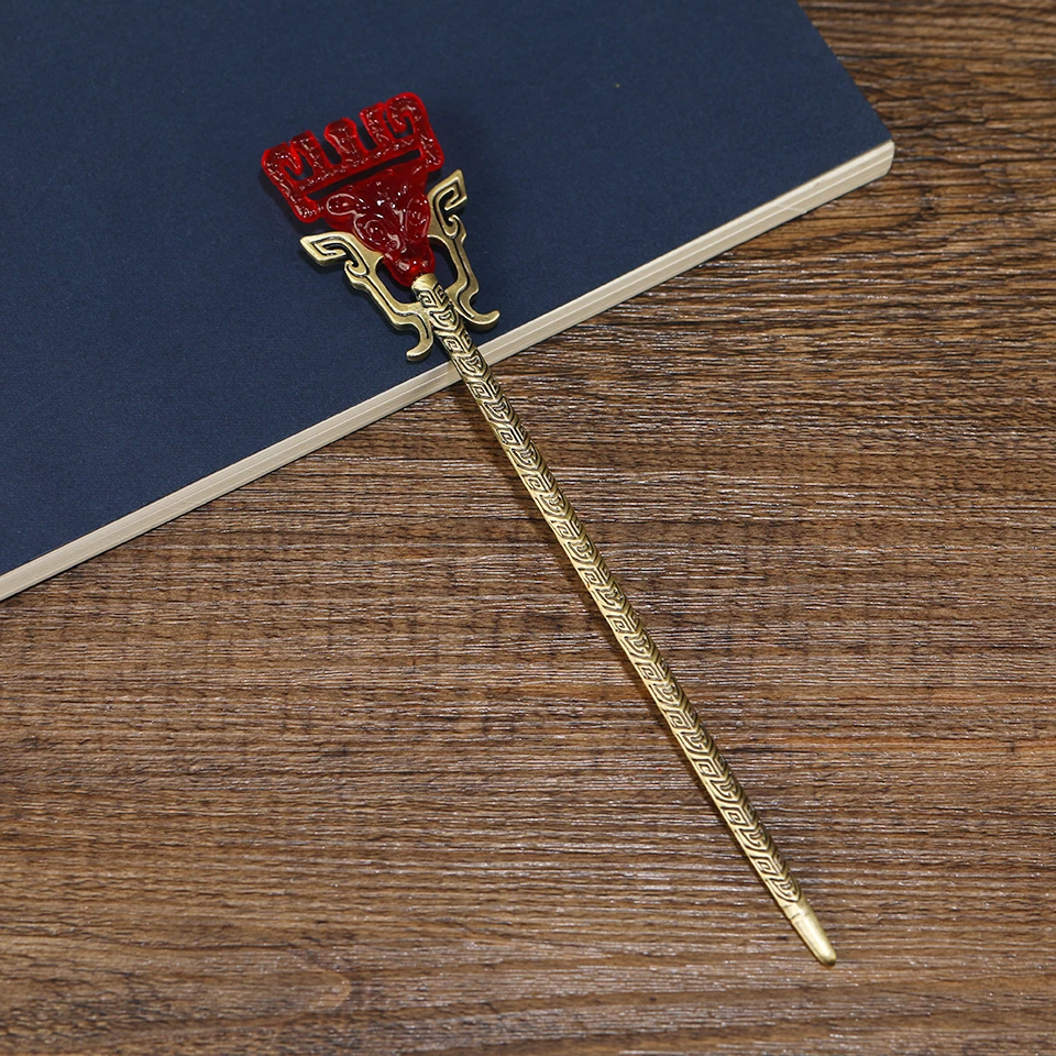 Morkopela Chinese Mythology Fox Hair Stick Rhinestone Animal Hair Pin Vintage For Women Girls Hair Accessories