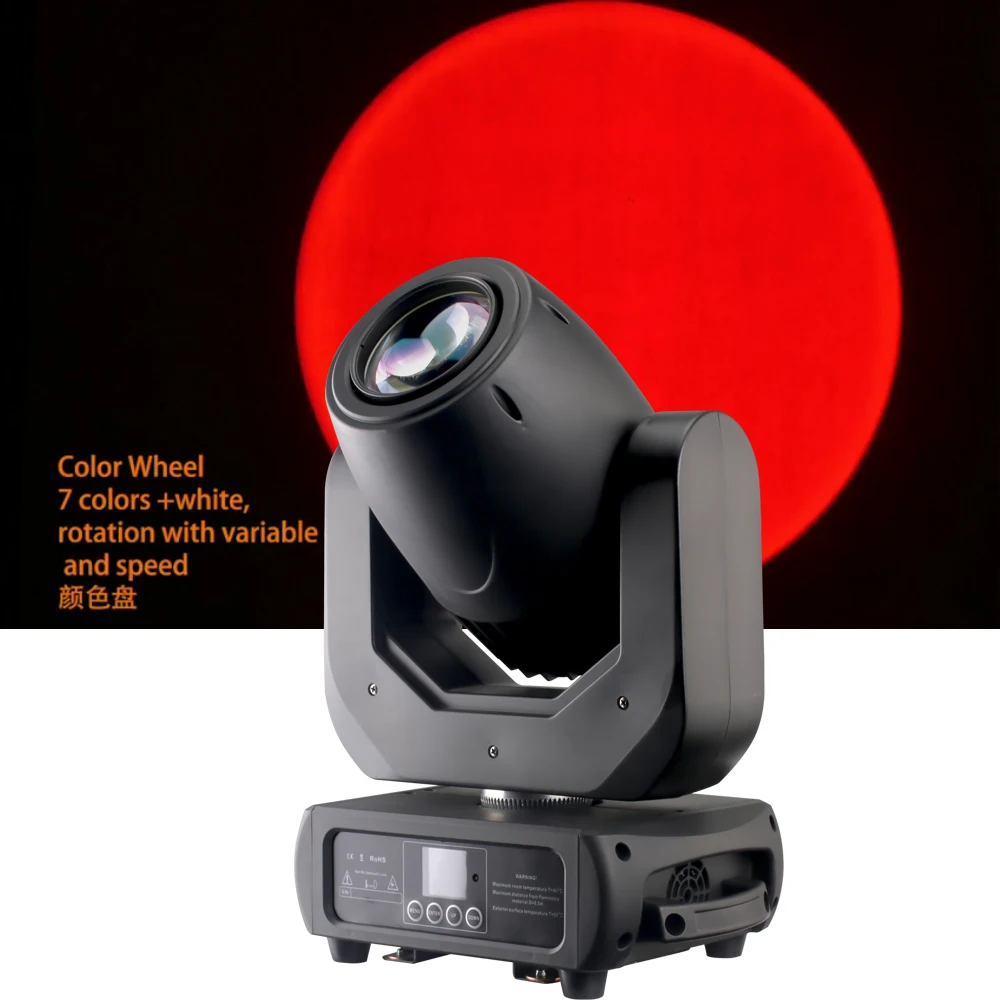 150W LED Moving Head Stage Light Spot Gobo DJ Lighting with 3-Facet Prism Beam Effect DMX512 Auto Mode for Concert Event Show