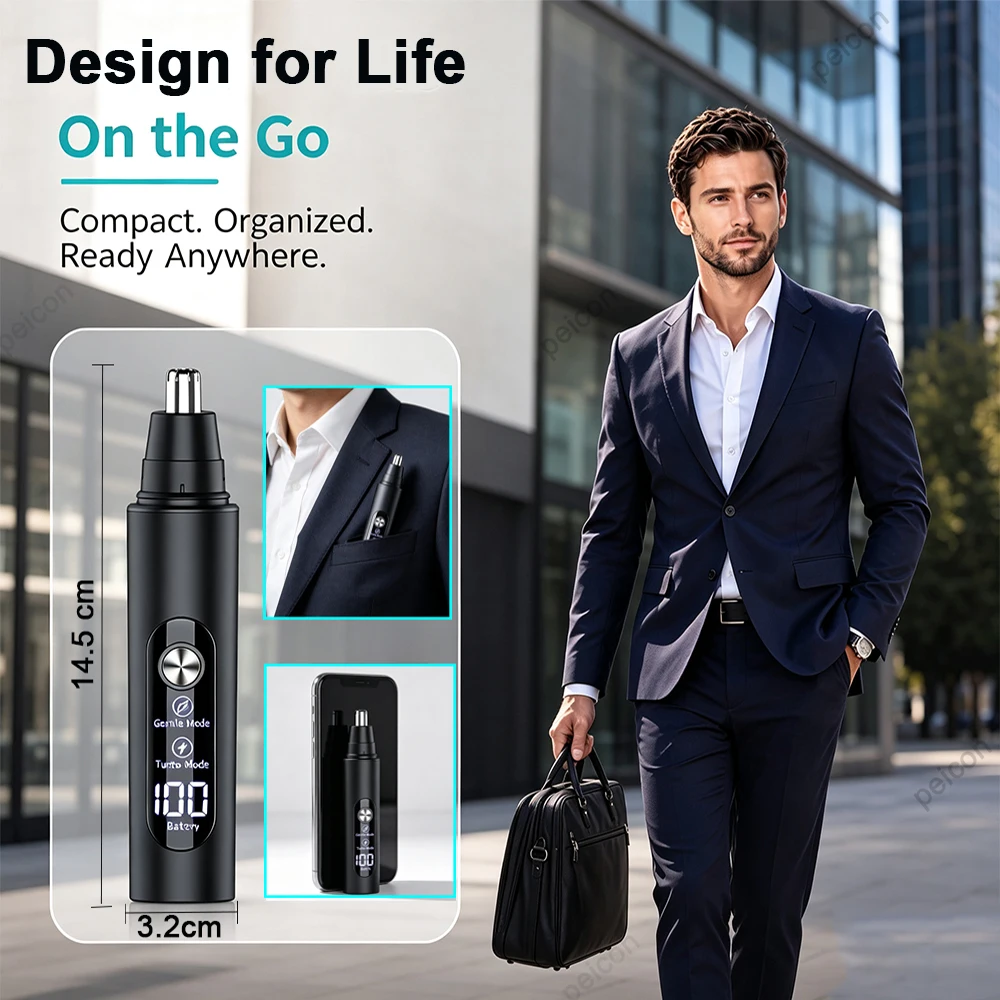 Nose Hair Remover for Man Portable Rechargeable Nose Hair Shaver Pocket Mini Men's Electric Hair Trimmer for Nose and Ears image 6