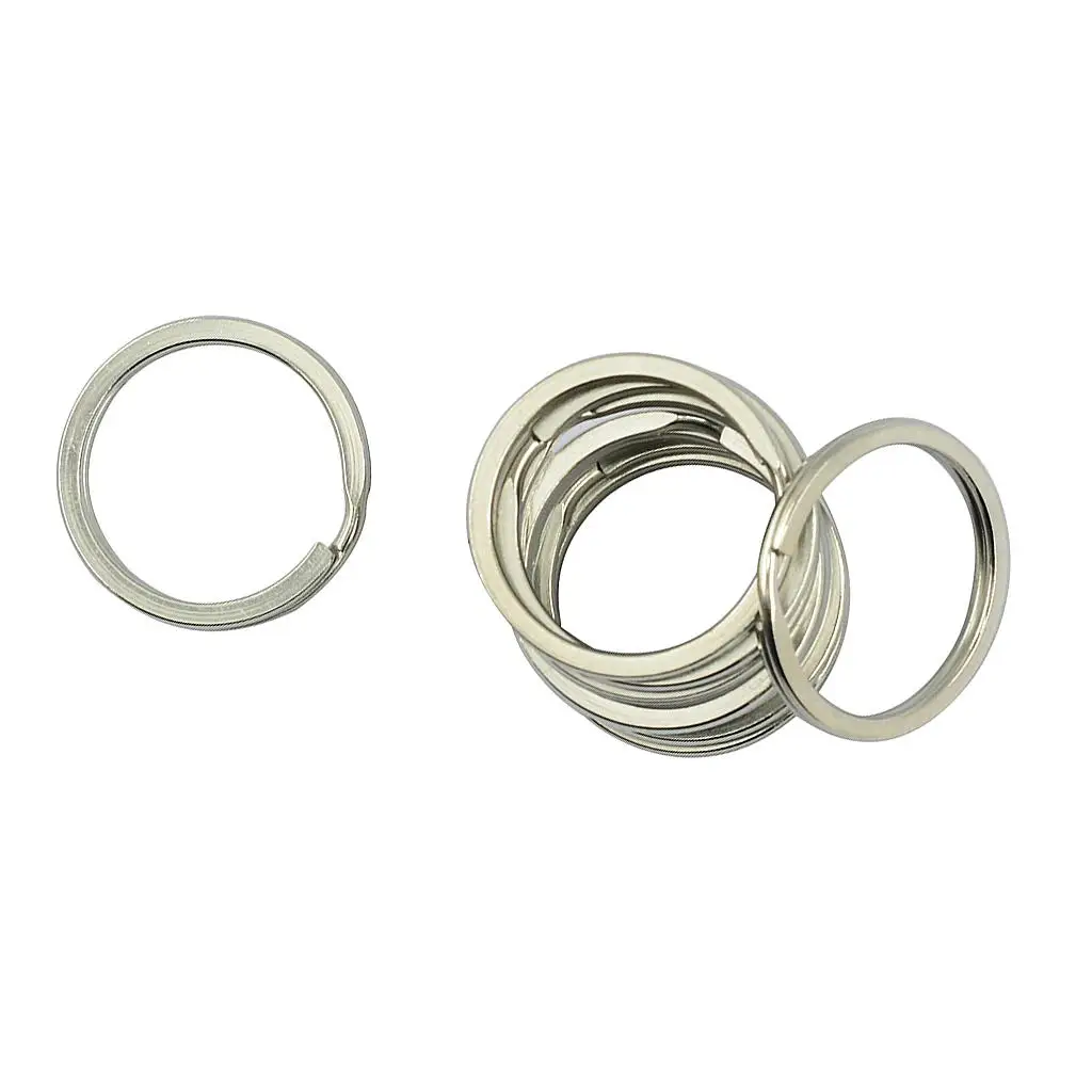 10 Pieces Stainless Steel Wire Key Split Jump Ring Connector Charm Holder Key Rings DIY Jewelry Crafts 25mm 35mm