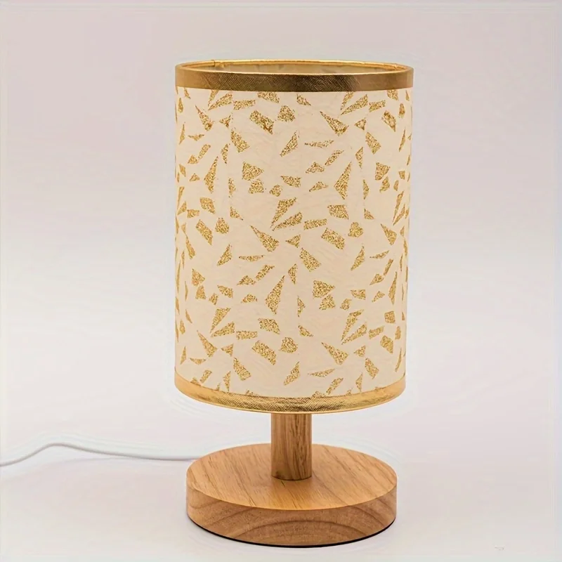 Fabric - Shaded Table Lamp, USB - Powered, Eye - Caring Warm Monochromatic Light, for Bedroom and Living Room Decoration.