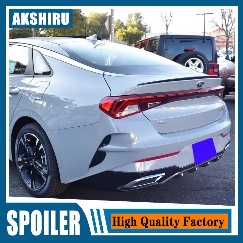 Für Kia Optima K5 GT 2020 2021 K5 DL3 Spoiler ABS Kunststoff Gloosy Schwarz Hinten Stamm Lip Spoiler