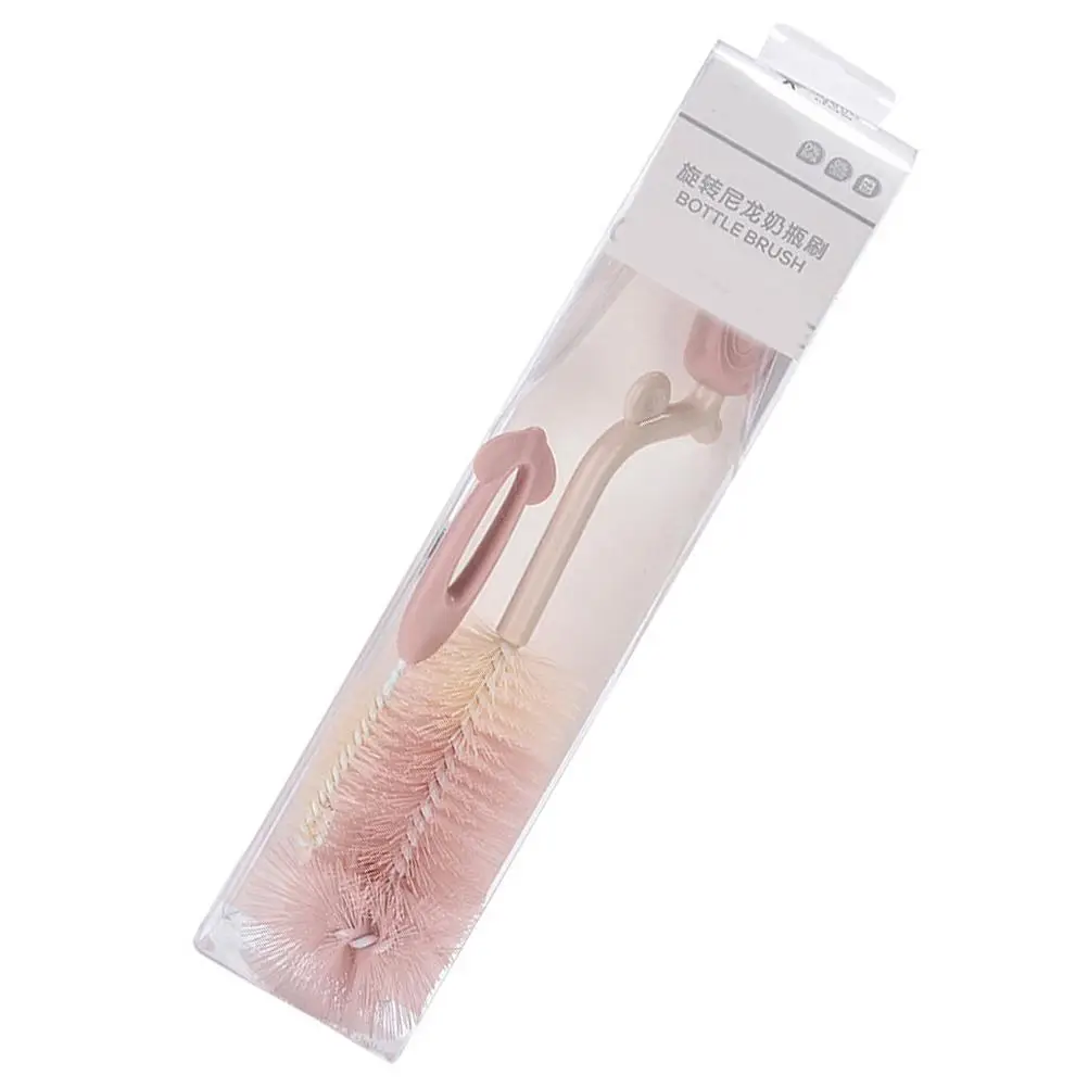 

Бутылочка для чистки сосков, нейлоновый очиститель, маленькие щетки для бутылок, 360-градусная чистка, длинная ручка, безопасный пищевой материал