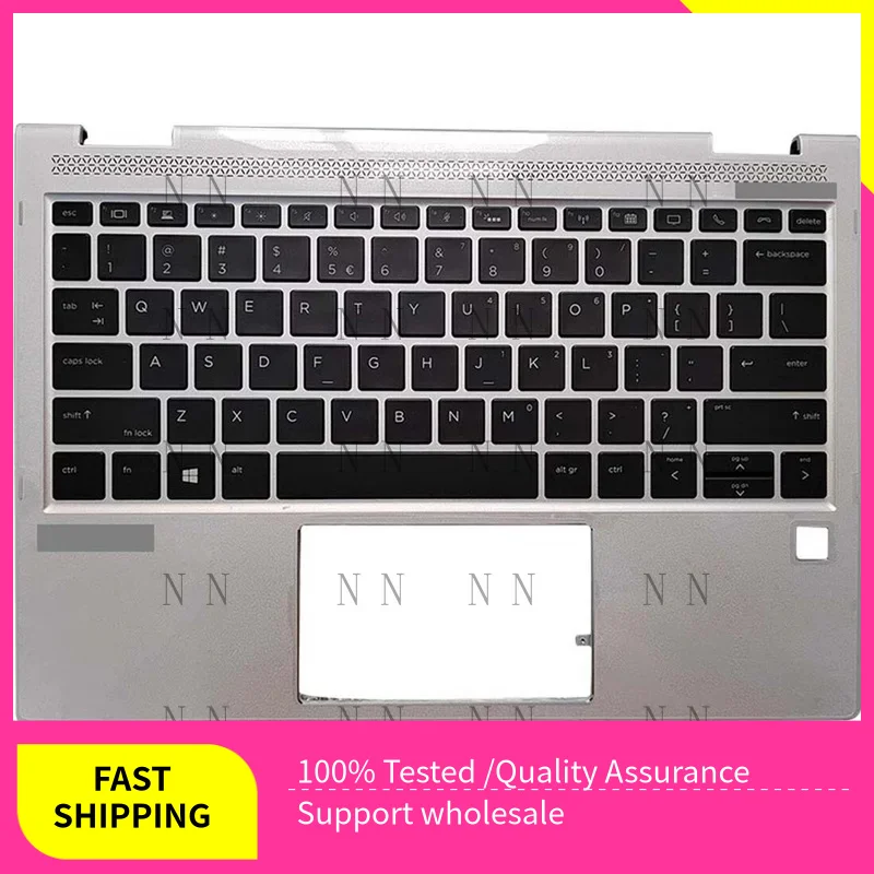 

YUZG Laptop Palmrest Keyboard for H-P EliteBoo-k X360 1020 G2 Silver US Backlit