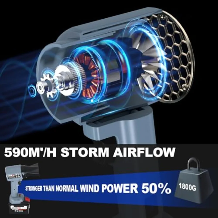 10AH Handheld Draadloze Auto Luchtblazer voor Drogen 335MPH 1800G Lichtgewicht Krachtige Elektrische Bladblazer Turbo Air Duster droger