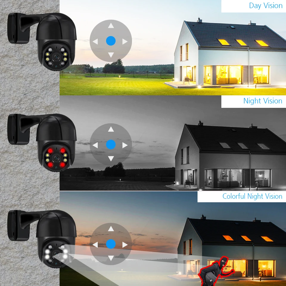 Imagem -04 - Ptz Sistema de Câmera Segurança 8mp ao ar Livre Inteligente Humano Detectado Câmera ip Poe Áudio em Dois Sentidos Cctv Vídeo Vigilância Conjunto Xmeye 8ch 4k