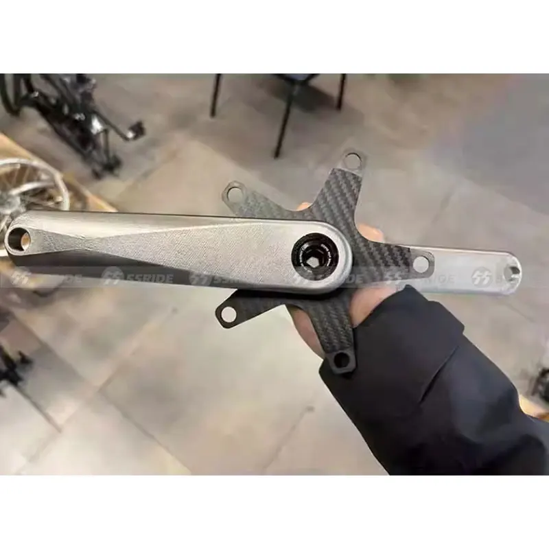 Titanium Alloy 3D Printed Crank Set, Folding Bike Crank Assembly, Lightweight 3DO, Mountain Road Gravel