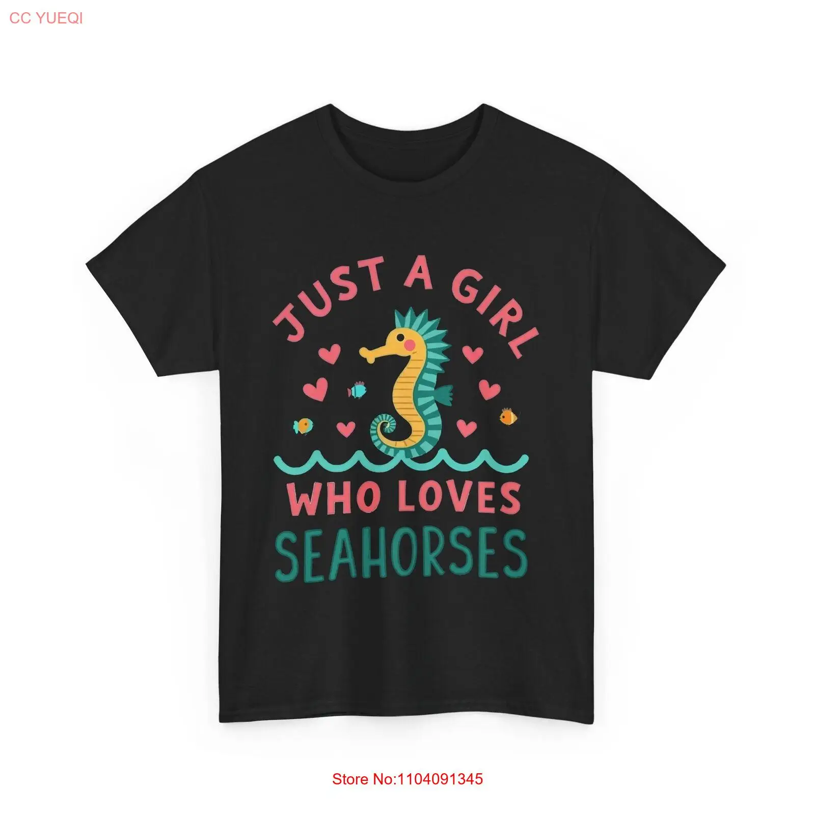 Just A Girl Who Loves Seahorses Shirt, Cute Seahorse Lover Tee, Fun Women tee