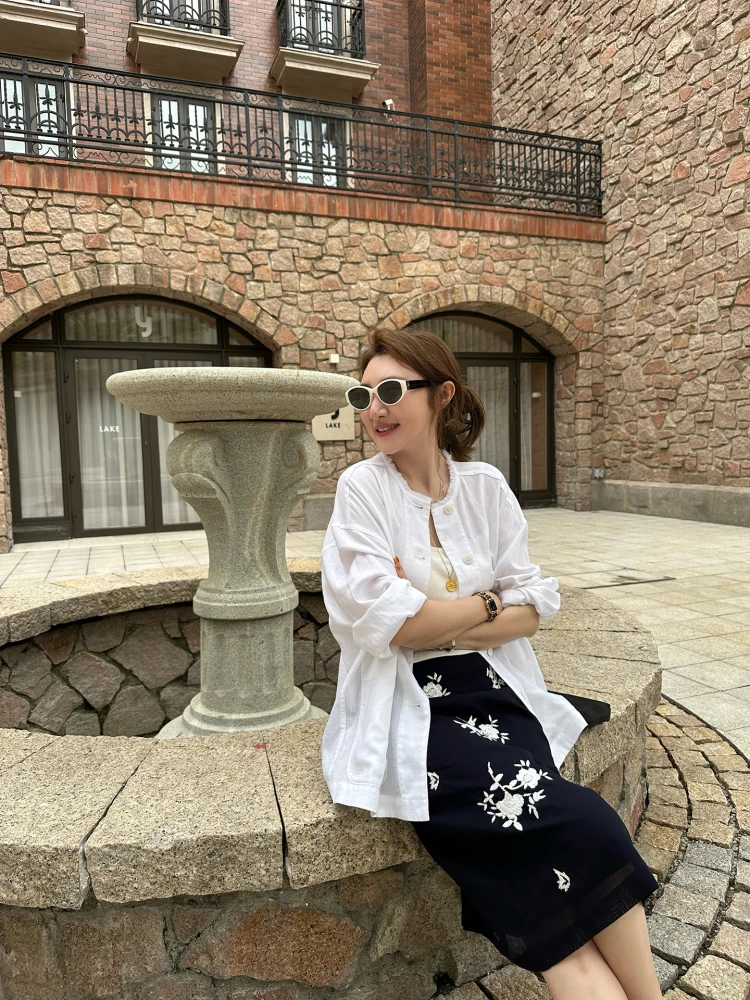 

AIMURSE Модная цветная рубашка с множеством карманов, повседневная женская рубашка премиум-класса AM6739, летняя коллекция