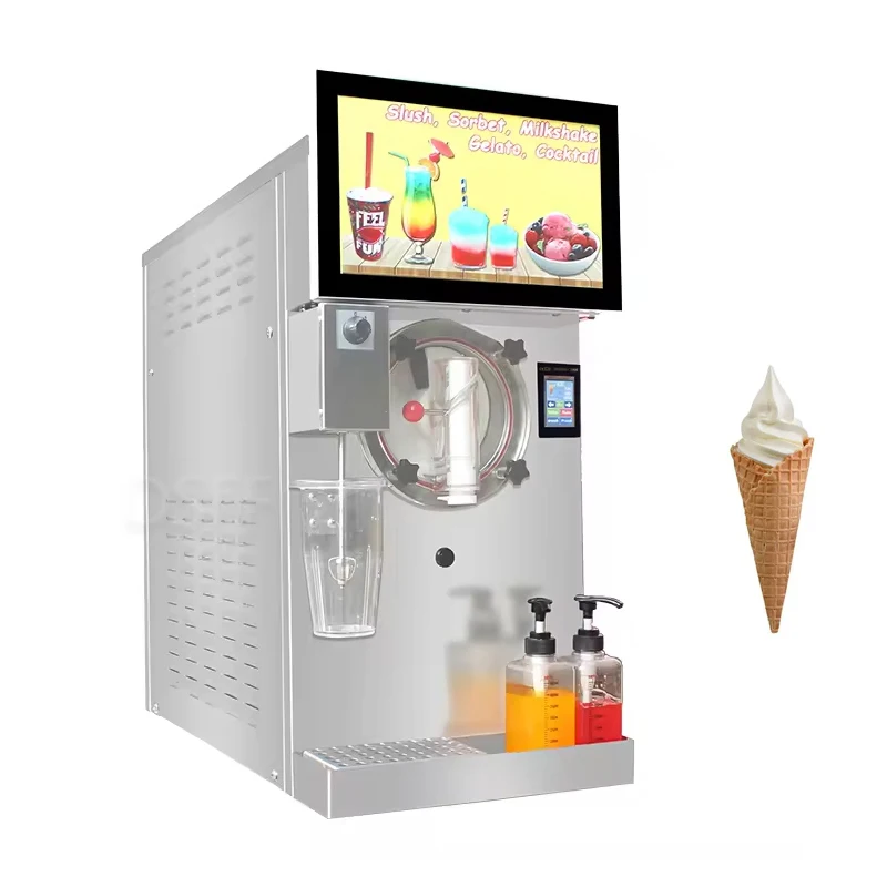 Commercial Single Cylinder Snow Melting Machine, Smoothie Frozen Beverage Machine, Stainless Steel Juice Machine