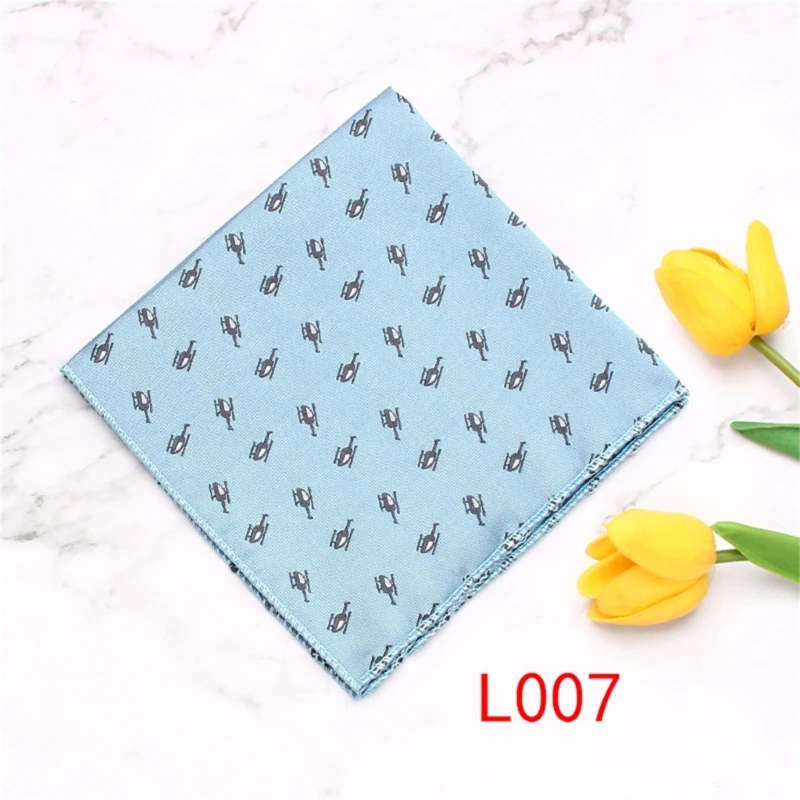 10inch Pocket Square for Adult Men Square Handkerchief Multiuse High Absorbent Sweat Wipe Pocket Towel for Business Suit