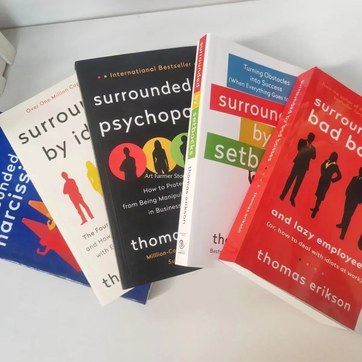 Set de 5 libros de Thomas eridson, libro en inglés, de psicopaths, de Bad Heads, de narcisists