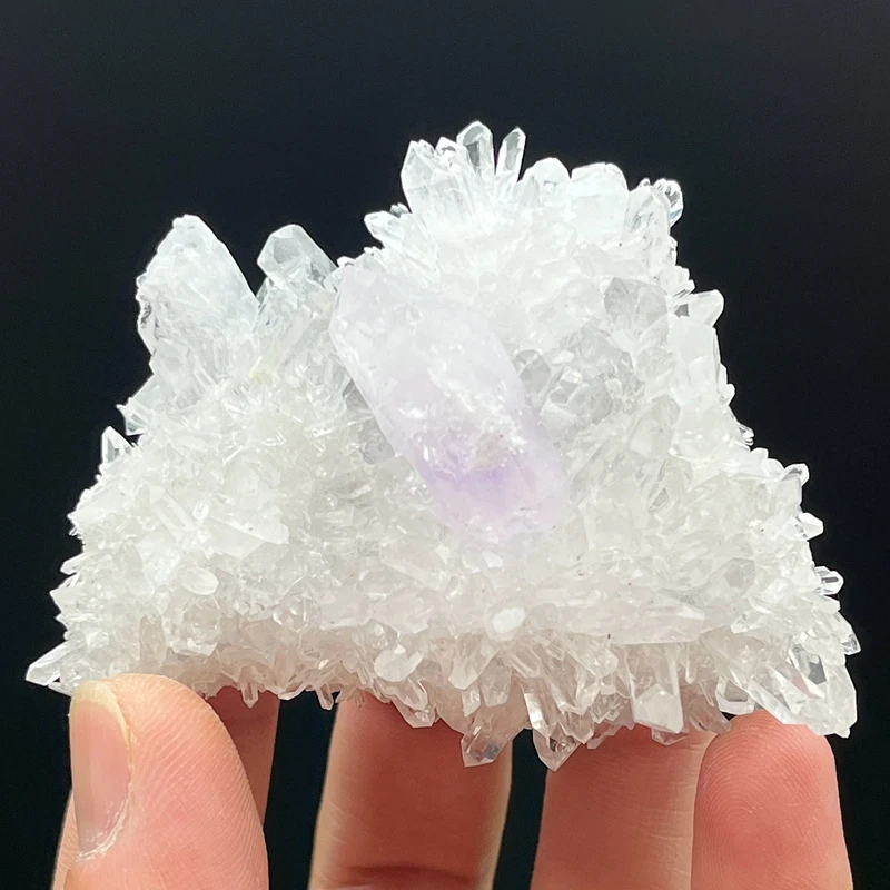 100% natural chrysanthemum crystal cluster and amethyst symbiosis crystal mineral specimen