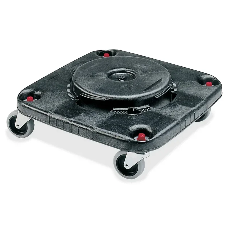 Commercial FG353000BLA Conversion Dolly Square Brute Container, 6-1/4 in H X 17-1/4 in W X 17-1/4 in D, Black