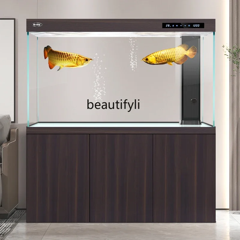 

Ultra-white glass fish tank living room, household large arowana tank screen bottom filter goldfish tank