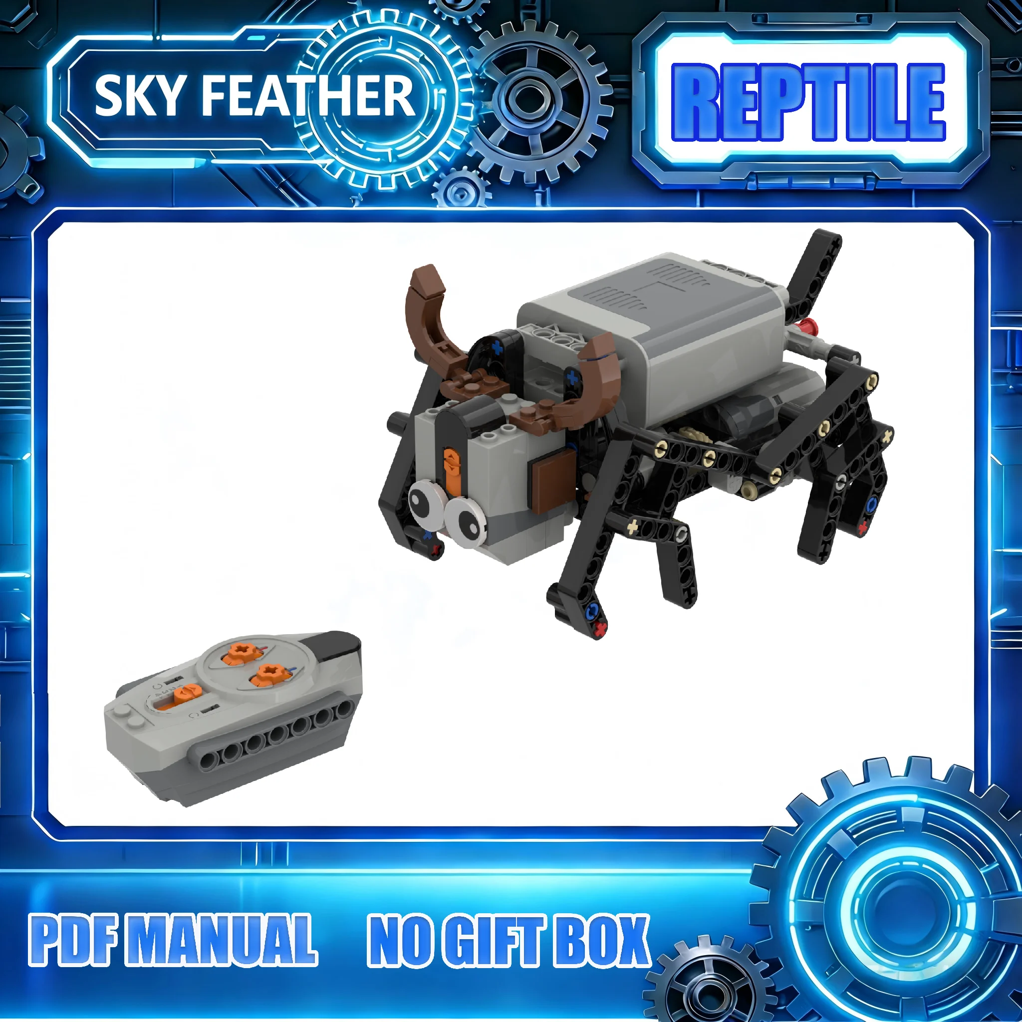 Technology Electric MOC Building Blocks Machine crawler Remote Control Omnidirectional Robot Model DIY  Toy Children