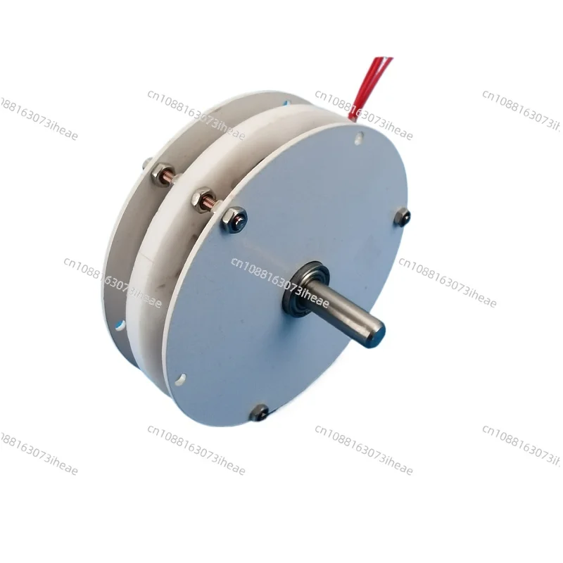 Micro disc high torque ironless permanent magnet brushless motor with high-efficiency dual rotors