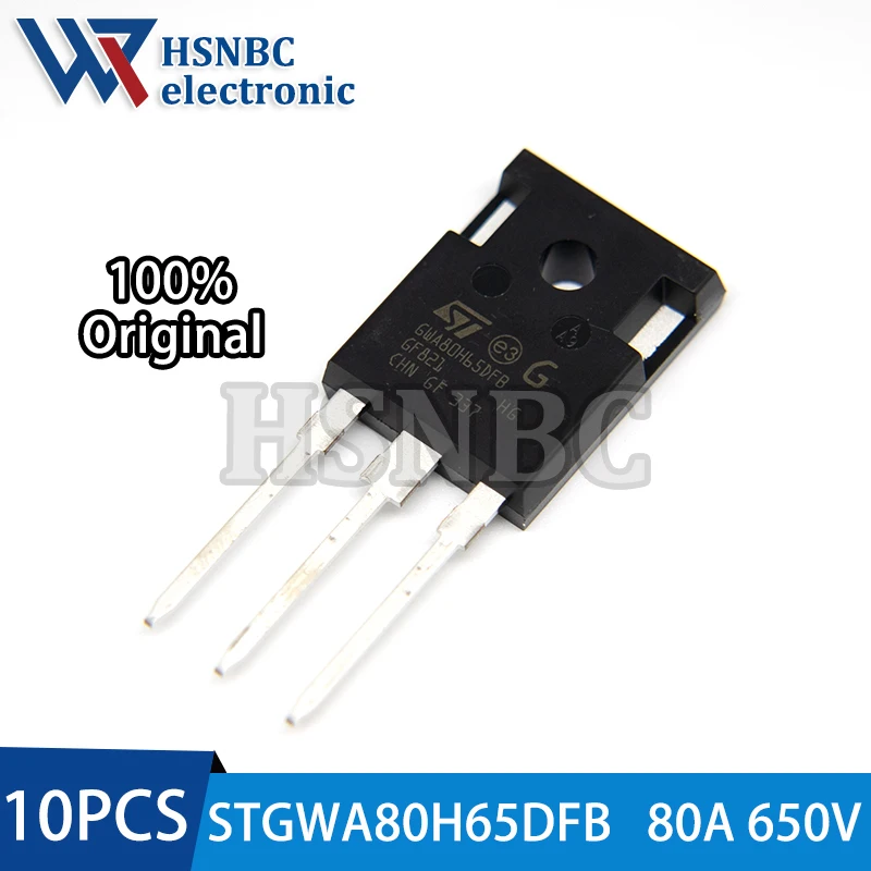 10 יחידות STGWA80H65DFB GWA80H65DFB TO-247 80A 650V IGBT טרנזיסטור כוח 100% חדש מקורי
