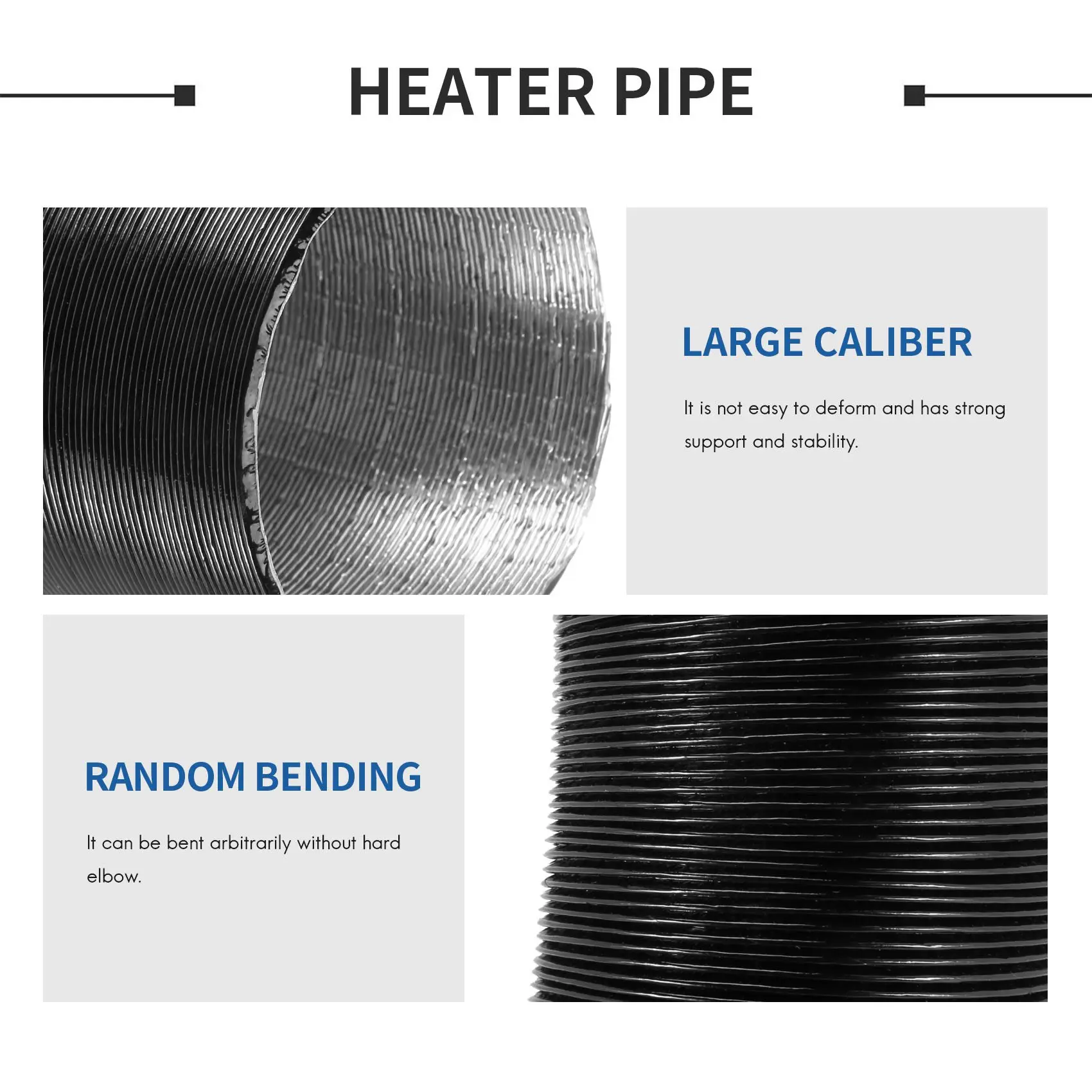 

Precision Aluminum Foil Heater Hose Preheater Hose For Air Heater Outlet Car Air Duct Drain Hose