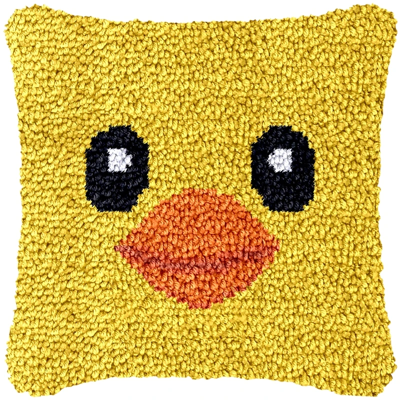 Cartoon Cute Bird Duck Latch Hook Kits Kussen Set Cushion Pillowcase Embroidery Kussen Rug Carpet DIY For Needlework knoopkussen view 5