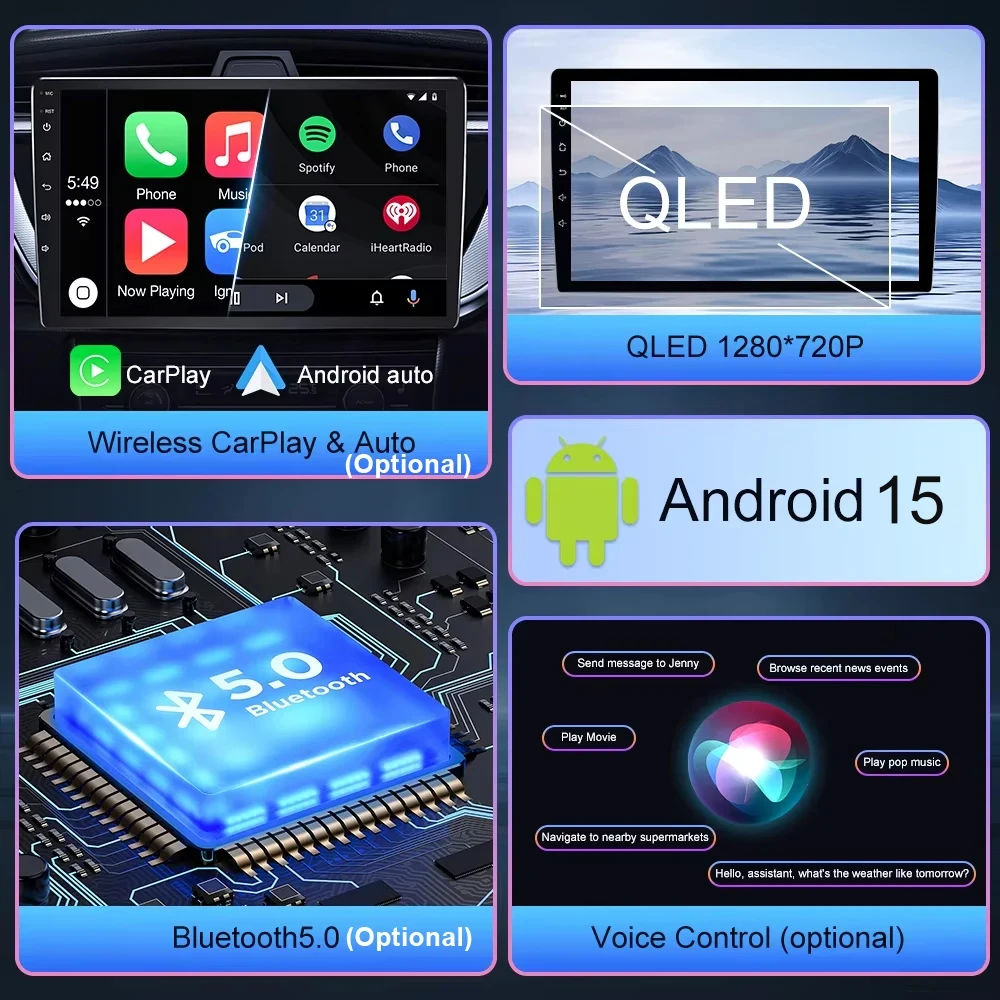 راديو سيارة ذكي 8 Core Android 15 لسيارة Volkswagen POLO 5 2008 - 2020 CarPlay GPS DSP 4G BT 2DIN مشغل شاشة ستيريو