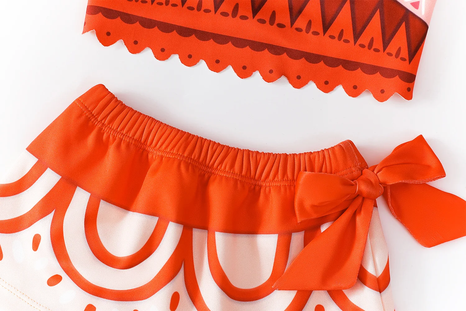 New Movie Moana 2 Dress Halloween Girl Princess Dress Hawaii Toddler Vaiana Cosplay Girls Suspender Fancy Dress Accessories Set image 4