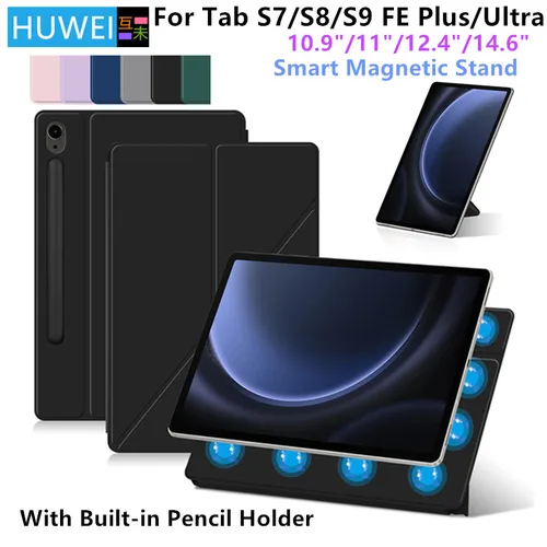 Funda magnética para tableta Samsung Galaxy Tab S8 S9 Ultra 14,6 S7 S9 FE Plus 12,4 11 10,9 pulgadas TB-X510 X516 X610 X616 funda inteligente