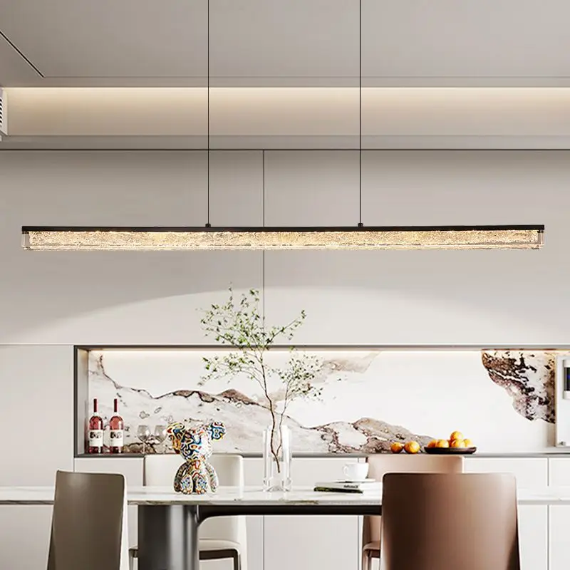 

Modern Long Strip Led Chandelier for Living Dining Room Food Tables Designer Pendant Lights Home Decor Hanging Light Fixture