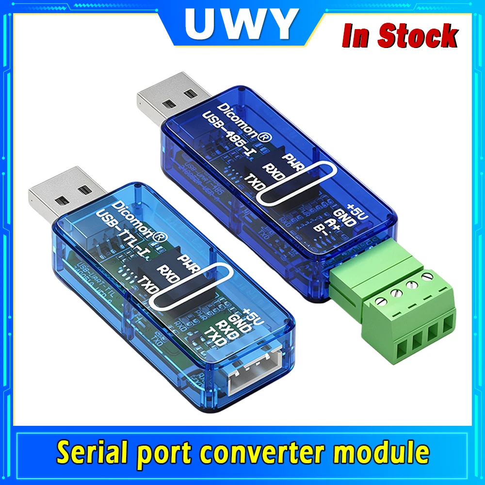 USB to TTL RS485 Serial Converter Module, Industrial Isolated UART Serial Downloader Adapter For Arduino PLC Modbus
