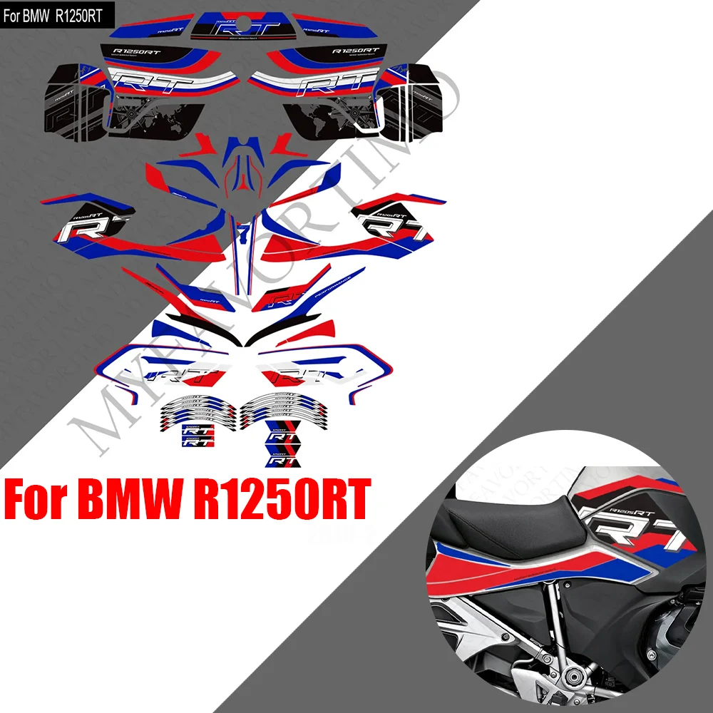 For BMW R1250RT Motorcycle Fuel Tank Pad Sticker Moto PVC Decals BMWR1250RT Custom Fuel Tank Decal Sticker for Motorcycles