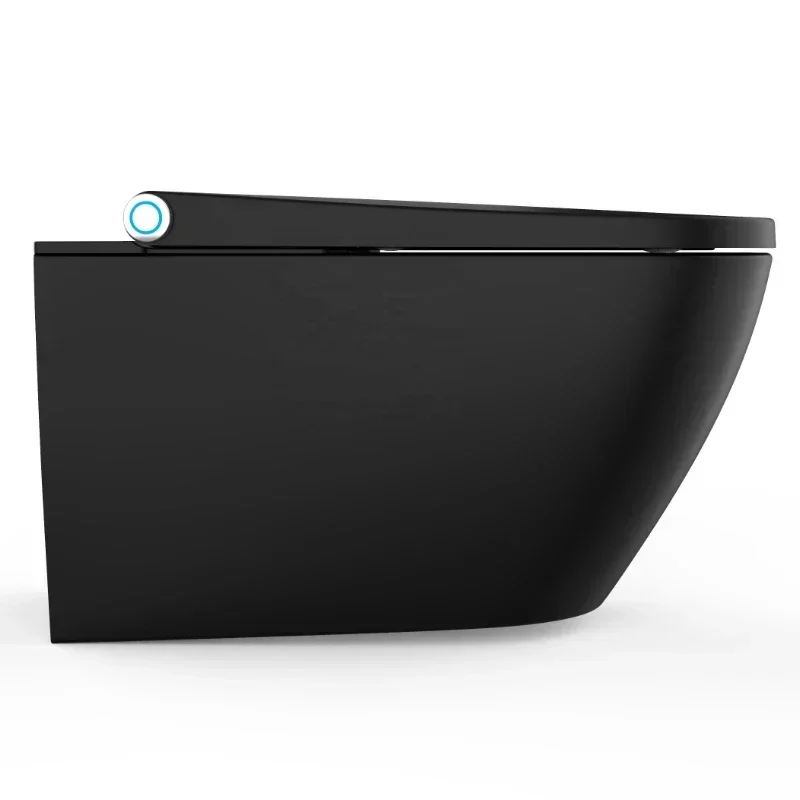 

electronic toilet one piece smart toilet bidet black wall hang smart toilet