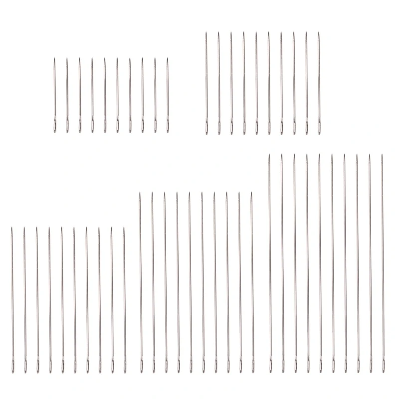 10Pcs DIY Bead Threading Tools Beading Needle Big Eye Beading Needle Beading Embroidery Needle Pin for Jewelry Making Dropship